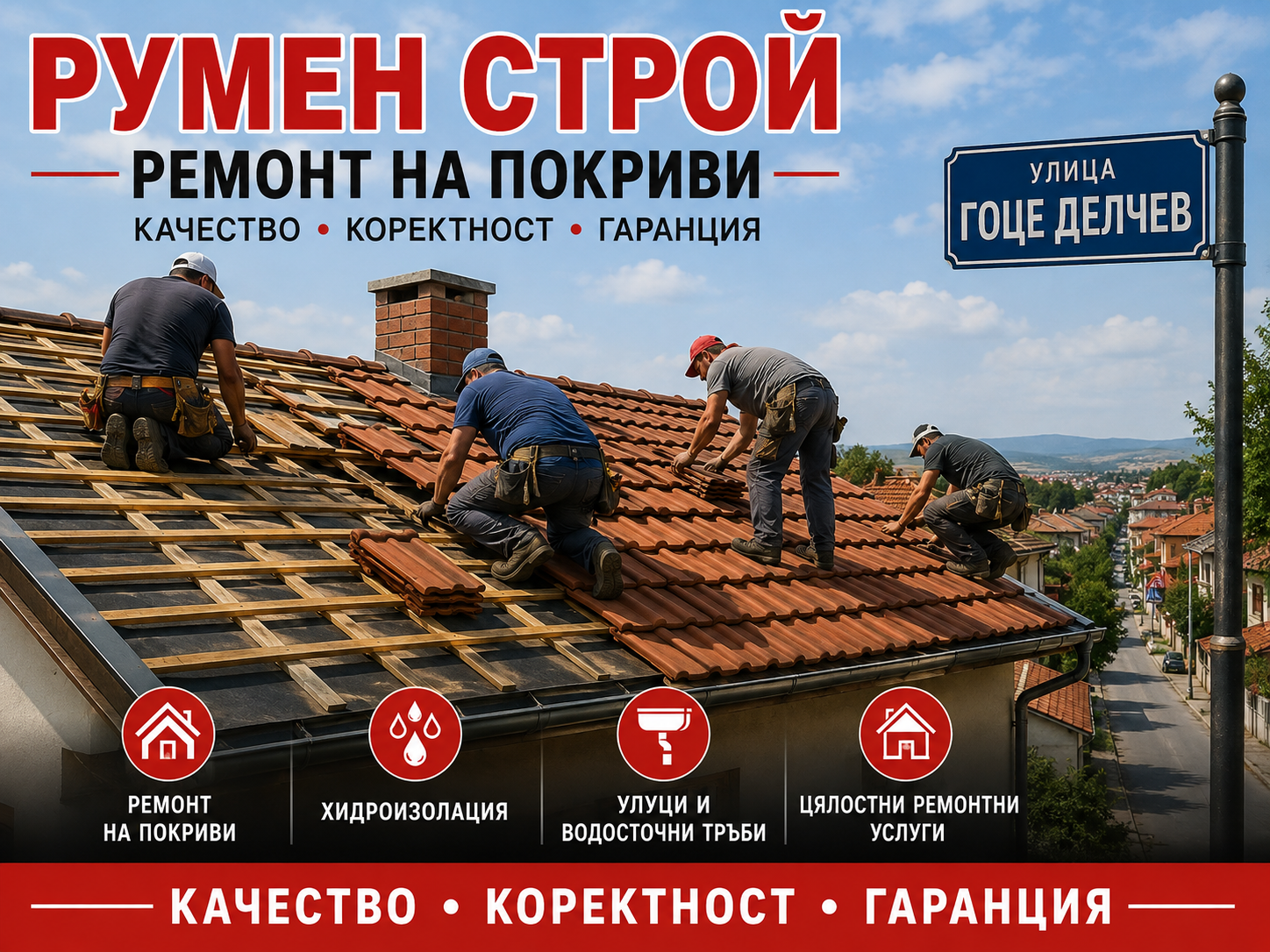 РЕМОНТ НА ПОКРИВИ ДО JUMBO ДРУЖБА – СОФИЯ ✨🔨